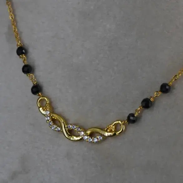 CZ Stoned Infinity Mangalsutra Chain Hk0399