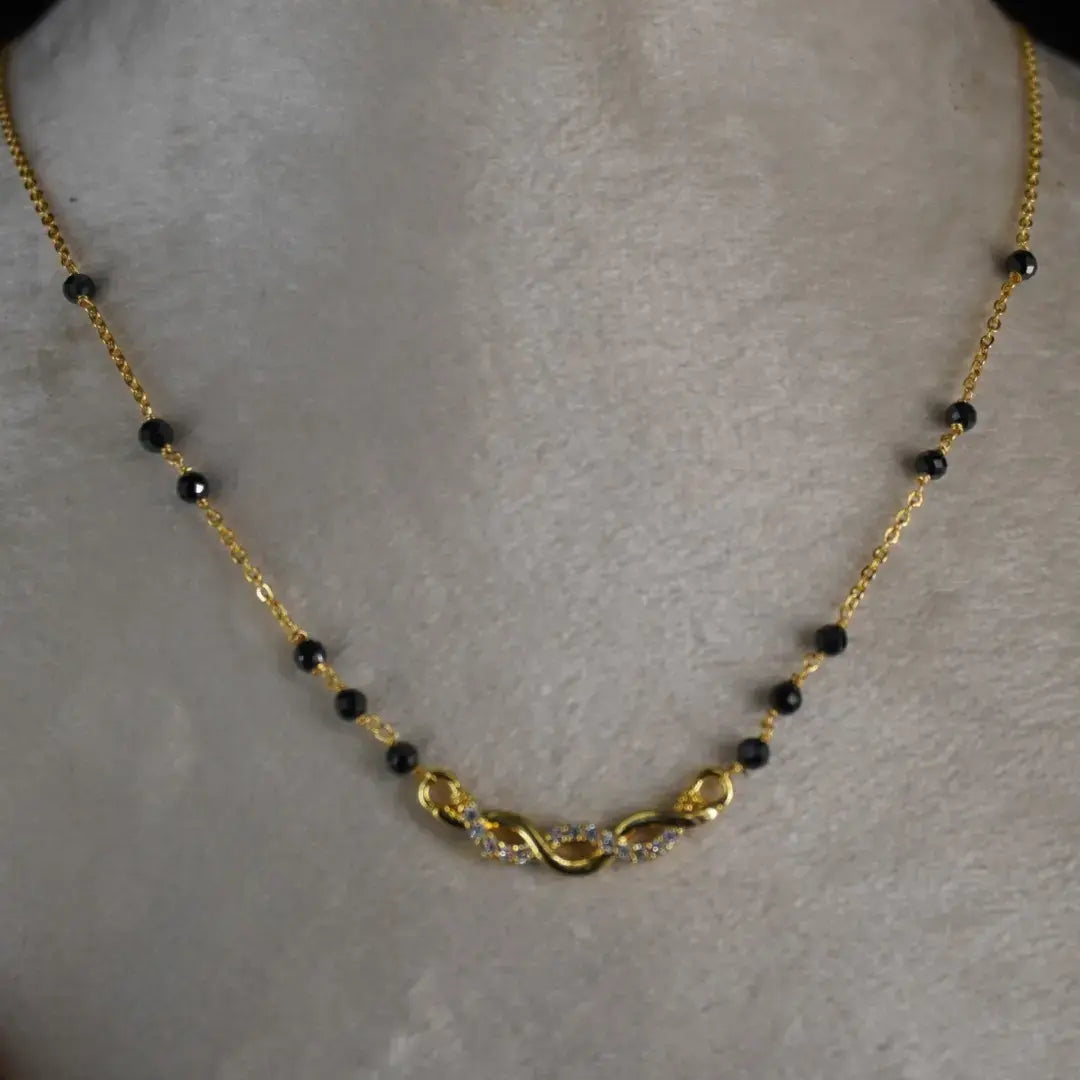 CZ Stoned Infinity Mangalsutra Chain Hk0399