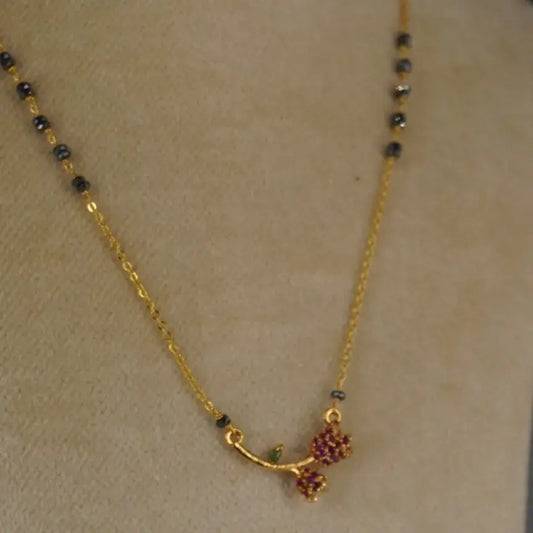 Dual Rose Bud Mangalsutra Chain HK0418