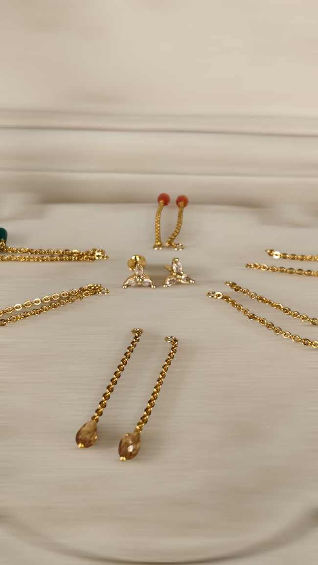 Leaf shape changeable earrings. ER0024