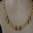 Hk0376 Pearl Black Beads 3 lines chain