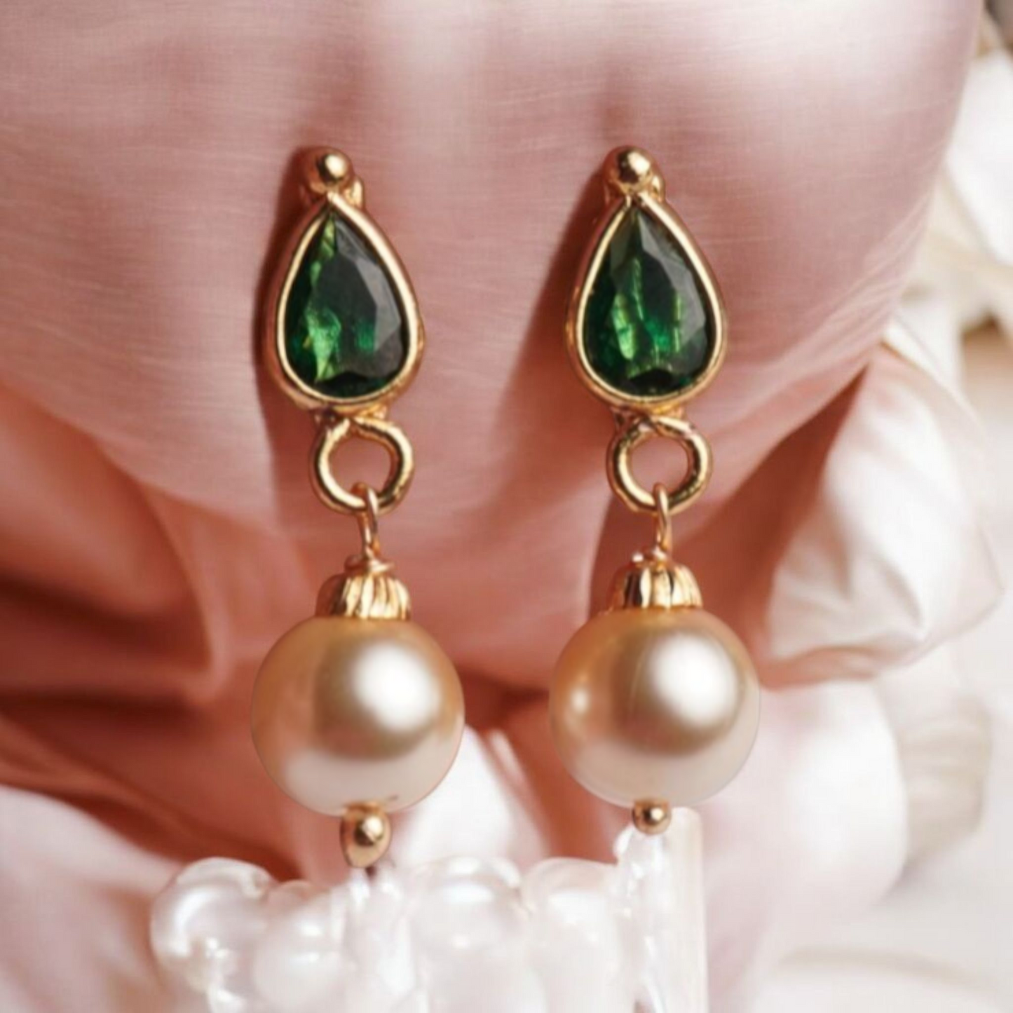 #ER026 green earrings