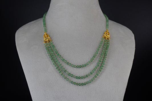 HK0487 green necklace with god Lakshmi