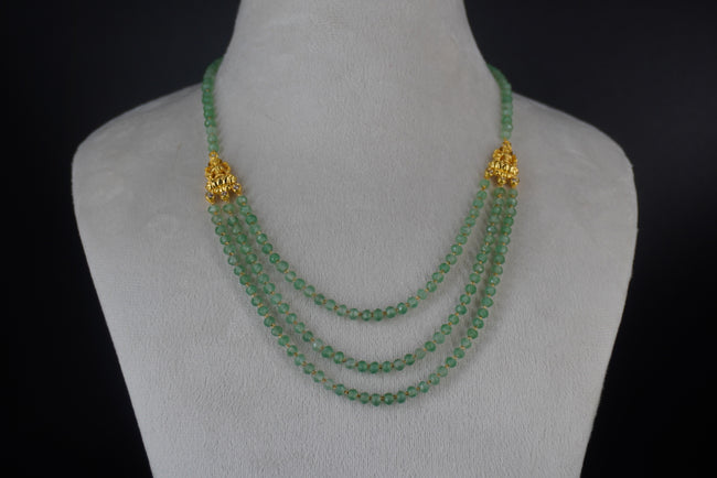 HK0487 green necklace with god Lakshmi