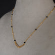 HK0433 black diamond shine beads chain
