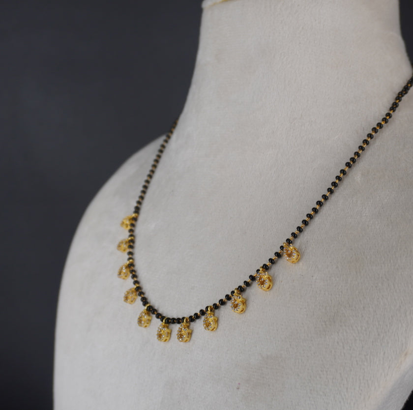 Hk0405 soft Spark Black Beads Chain