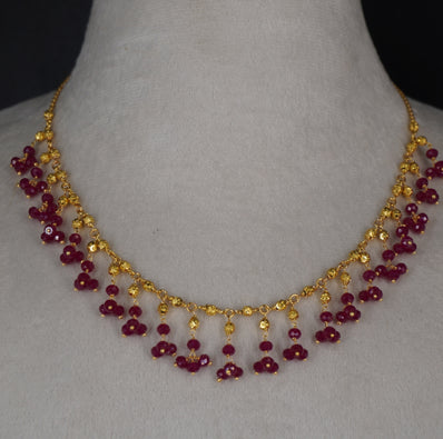 HK0499 chetan ruby necklace