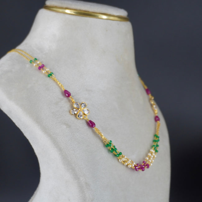 HK0367  Flowerl  Necklace