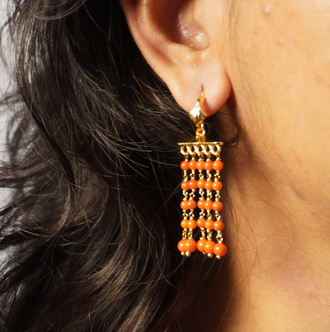 ER032 Coral earrings