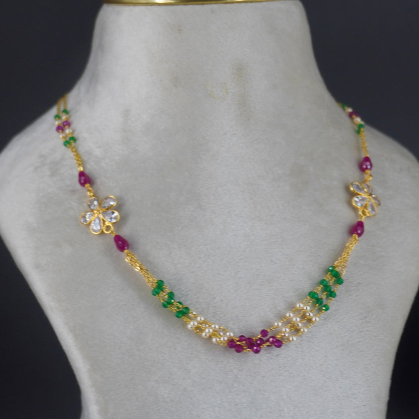 HK0367  Flowerl  Necklace