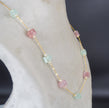 HK0463 pastel colour crystal beads chain