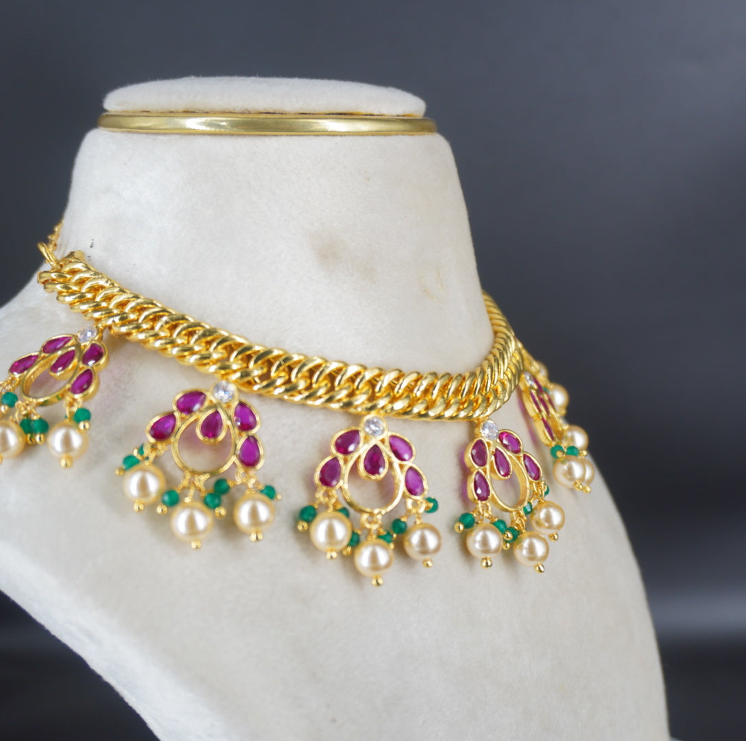 HK0466 jilebi Necklace