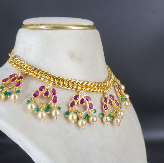 HK0466 jilebi Necklace