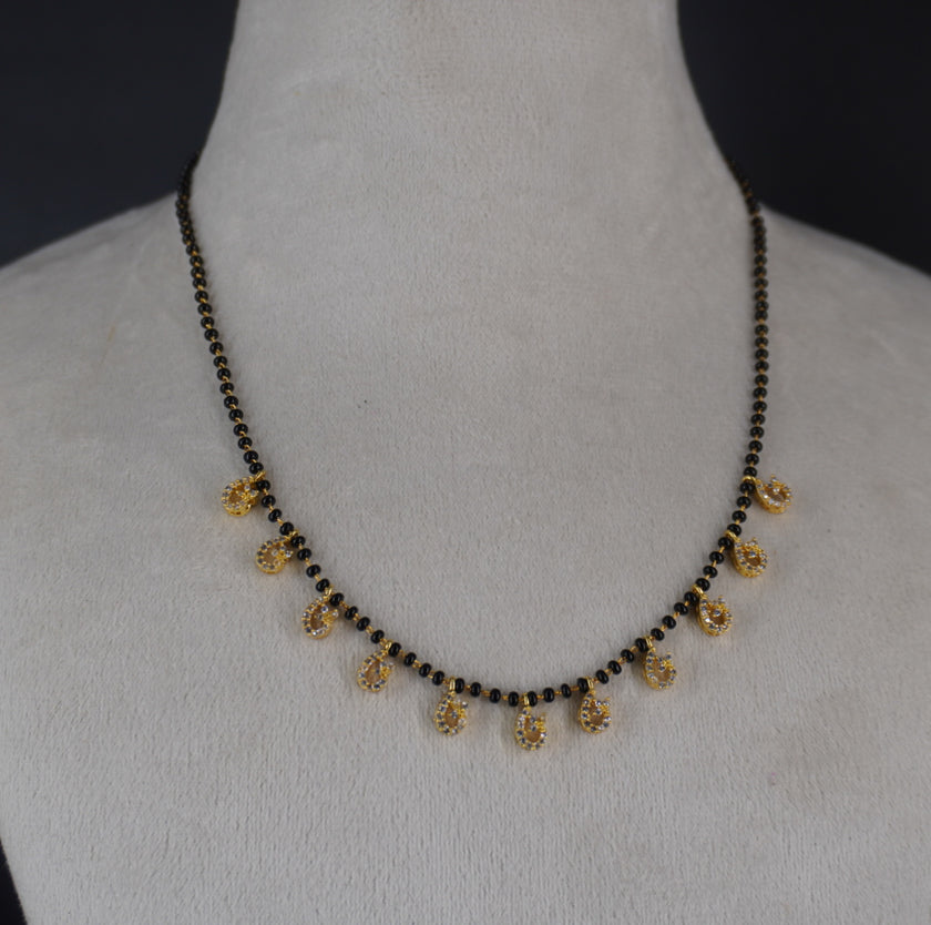 Hk0405 soft Spark Black Beads Chain