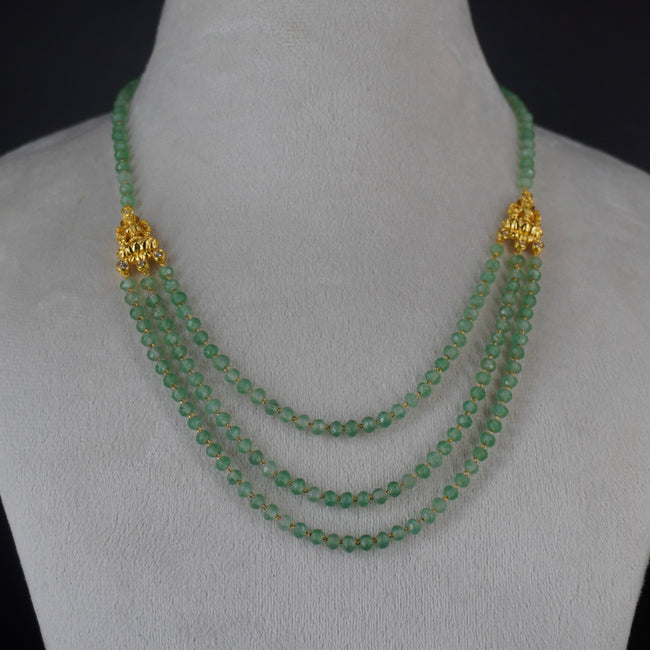 HK0487 green necklace with god Lakshmi