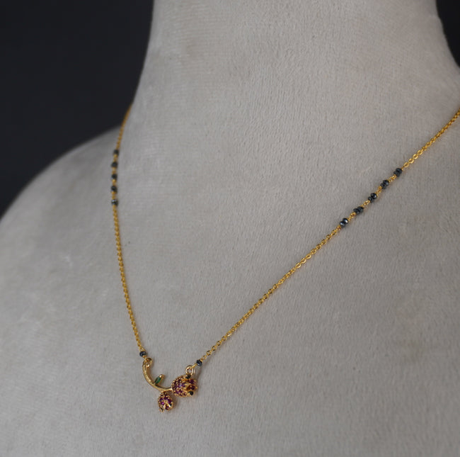 HK0418 Rose Black beads