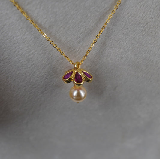 HK0462. #jhumka style pink chain