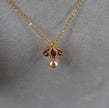 HK0462 Cute Pink Jhumka chain
