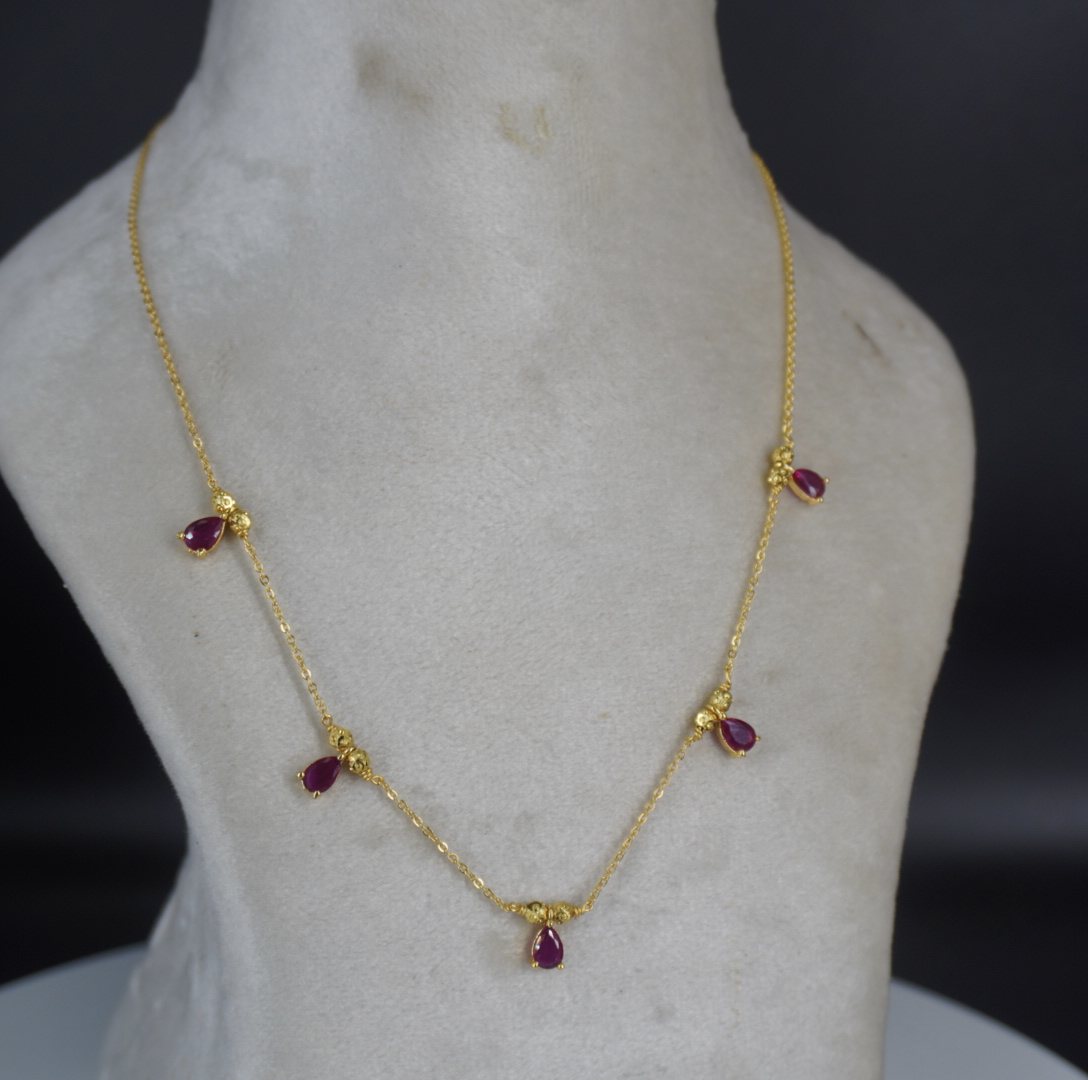 Hk0396 Pink Drops Chain