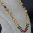 HK0329 Green & Pink Manula Necklace