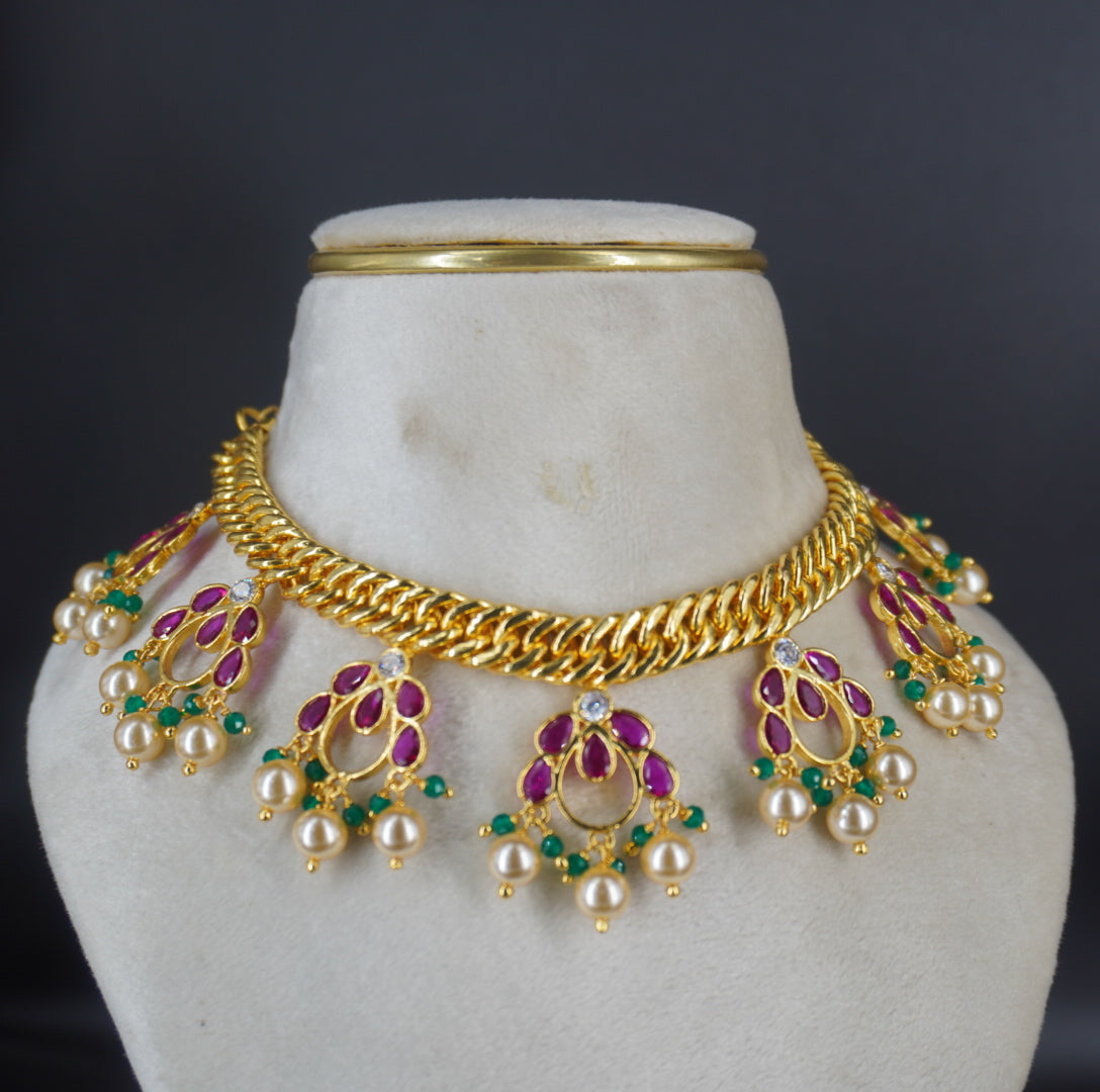 HK0466 jilebi Necklace