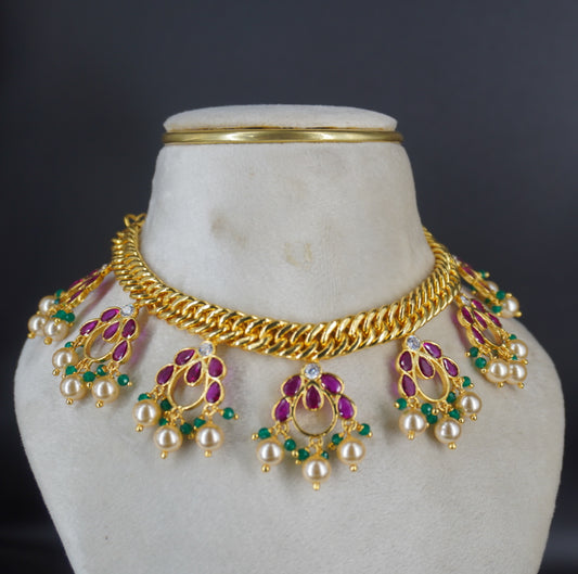 HK0466 jilebi Necklace