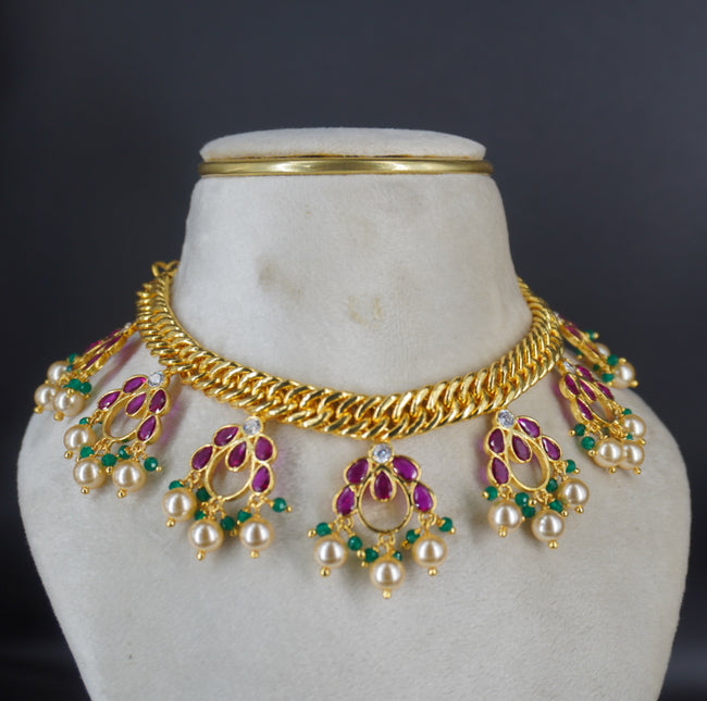 HK0466 jilebi Necklace