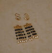 ER033 Black diamond shine earrings
