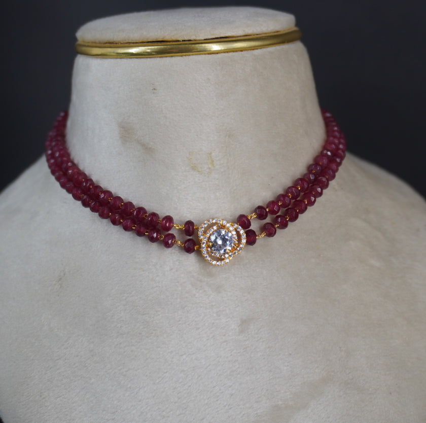 HK0456 Meroon chocker