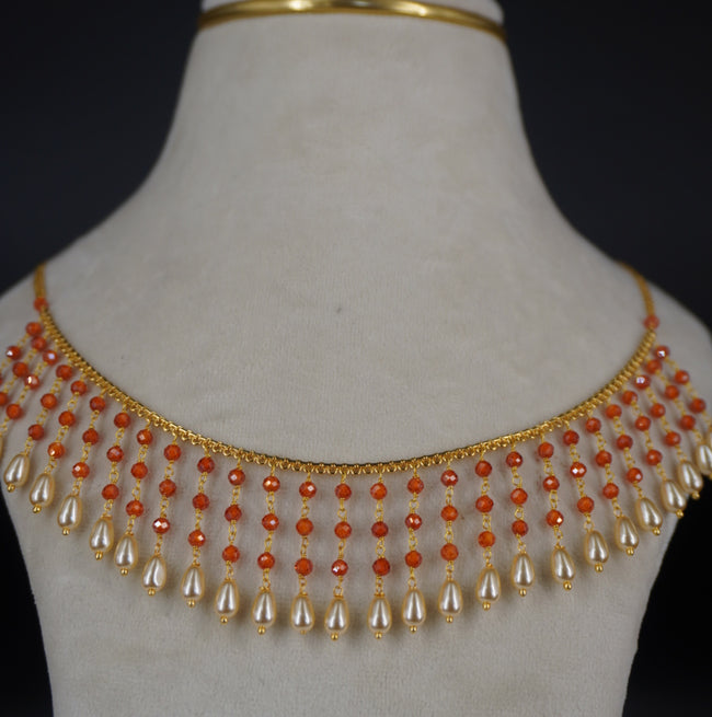 HK0511 ORANGE NECKLACE