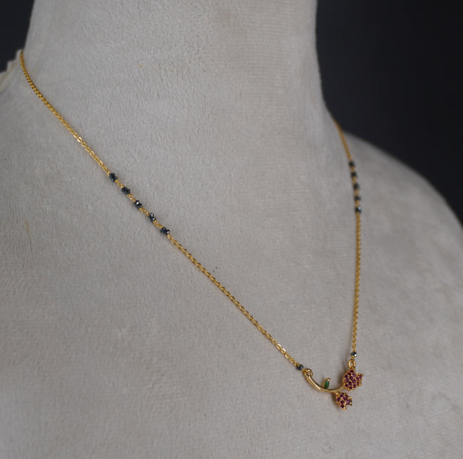 HK0418 Rose Black beads