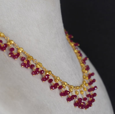 HK0499 chetan ruby necklace