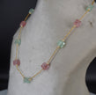 HK0463 pastel colour crystal beads chain