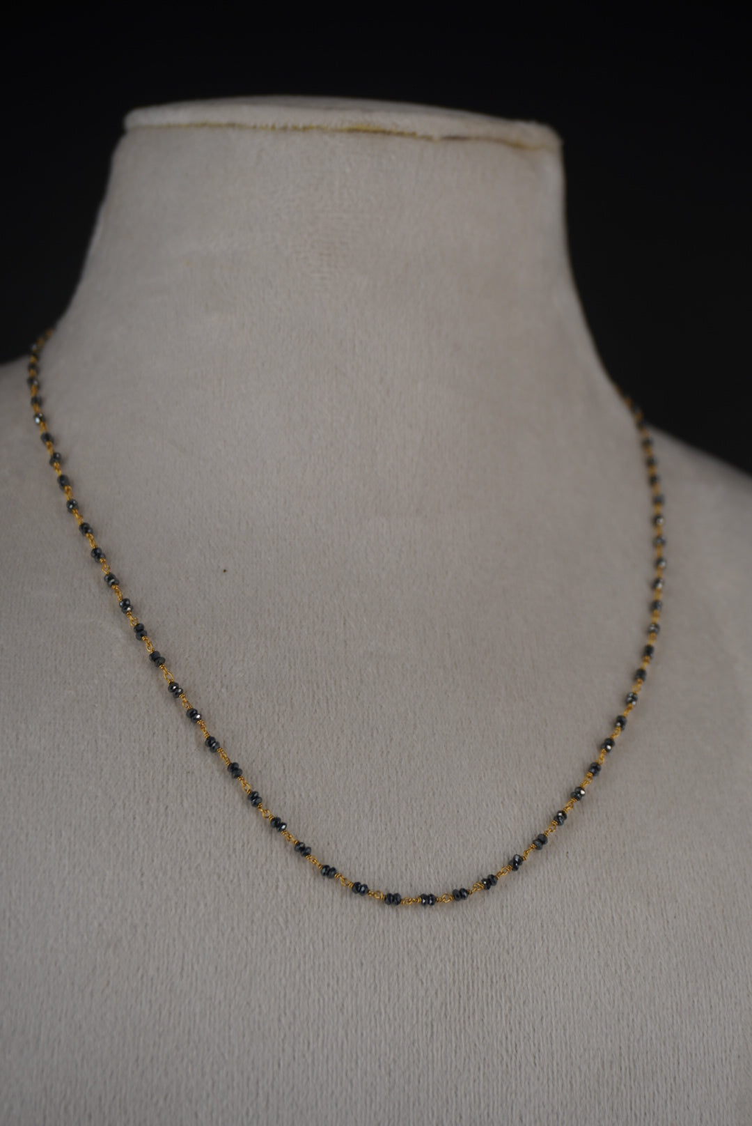 Slv011 black diamond shine beads in 92.5 silver