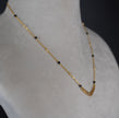 HK0433 black diamond shine beads chain