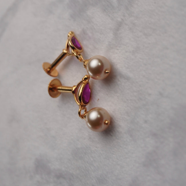 #ER026 pink earrings