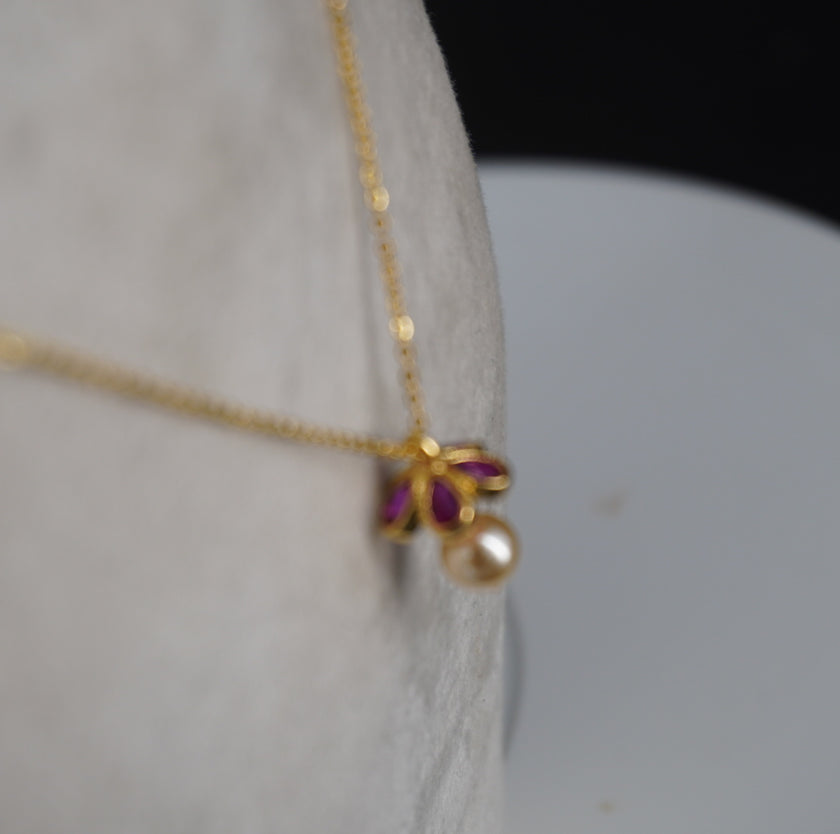 HK0462 Cute Pink Jhumka chain