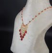 Hk0434 Coral Rain Drops Necklace