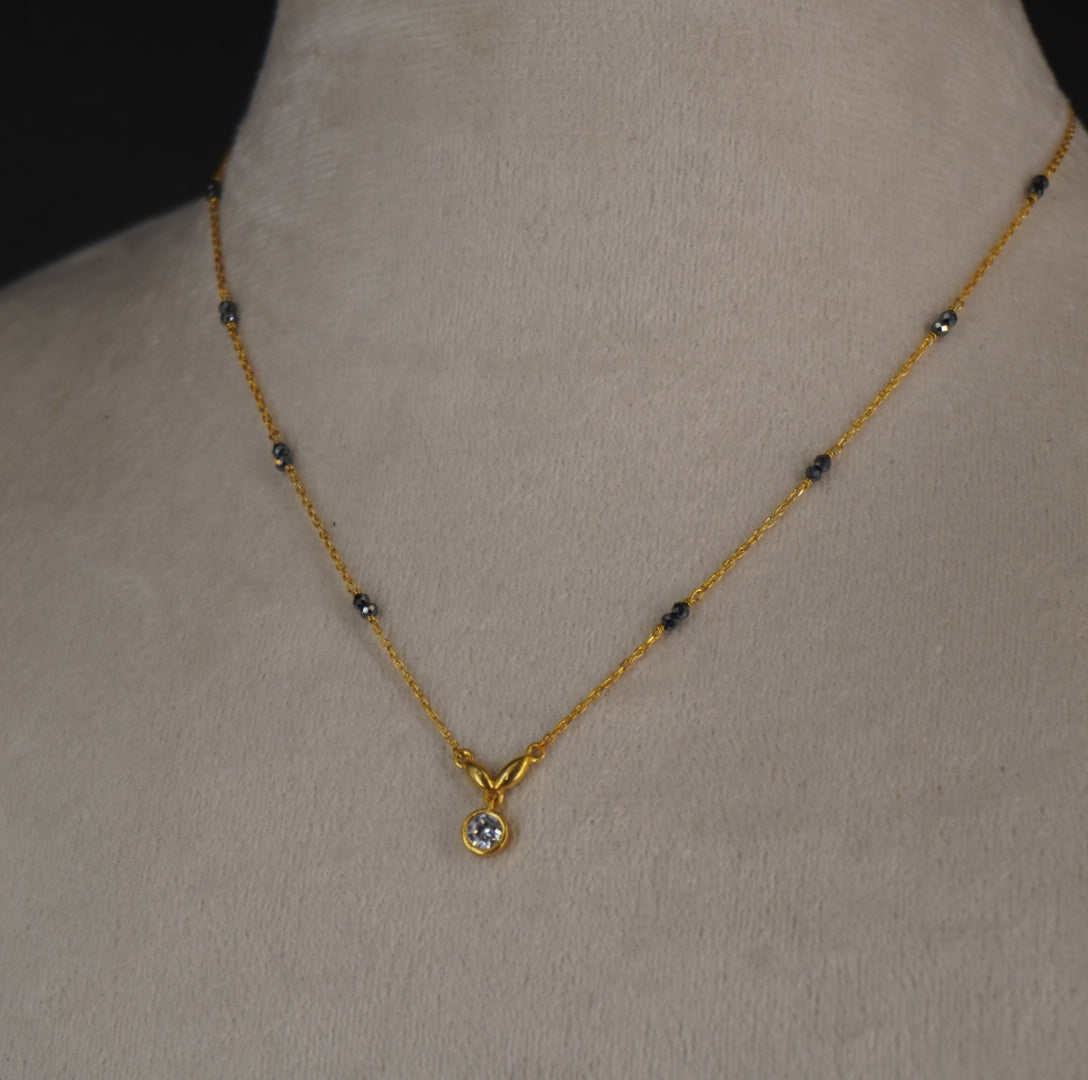 SLV024~ 92.5 SILVER BLACK BEADS