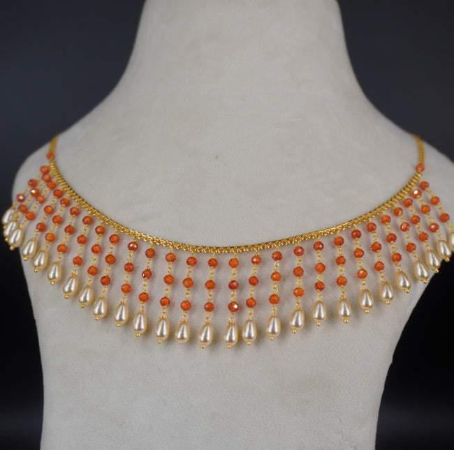 HK0511 ORANGE NECKLACE