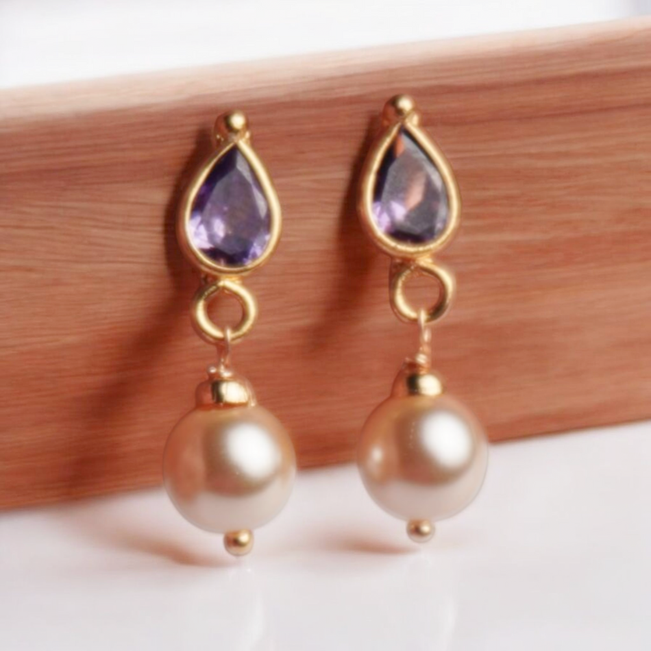 ER026 purple earrings