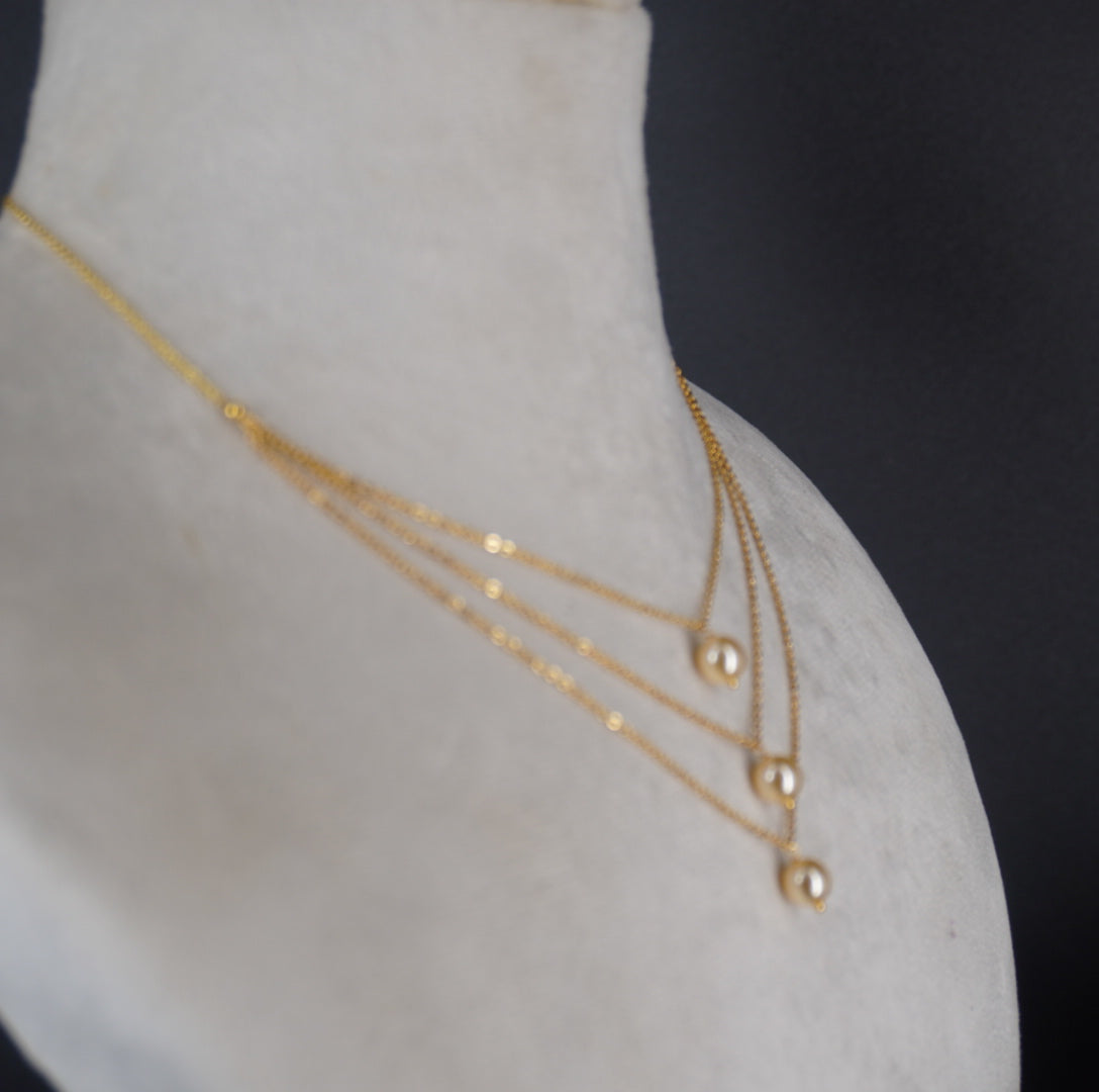 Hk0414 Elegant Pearl falls Chain With 3 steps