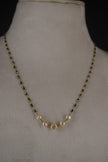 SLV018 Silver Mangalsutra chain centered 5 pearls