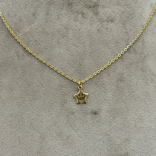 STAR SMILEY PENDENT SIMPLE CHAIN HK0253